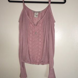 Off Shoulder Pink Top